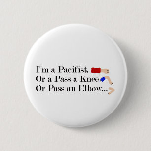 MMA Pacifist Humour Design 6 Cm Round Badge