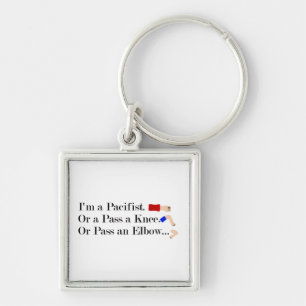 MMA Pacifist Humour Design Key Ring