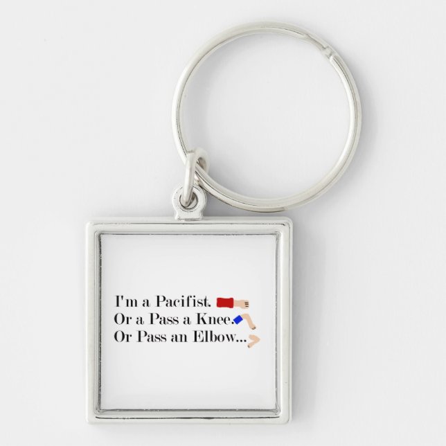 MMA Pacifist Humour Design Key Ring (Front)