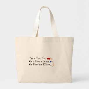 MMA Pacifist Humour Design Large Tote Bag