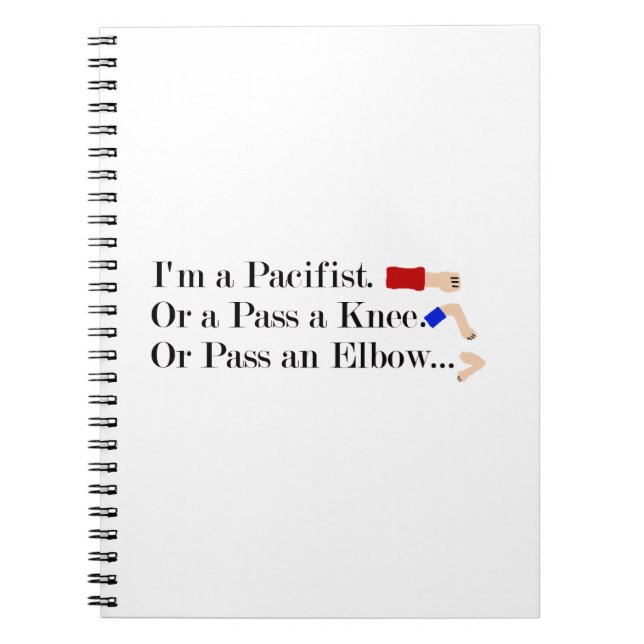 MMA Pacifist Humour Design Notebook (Front)