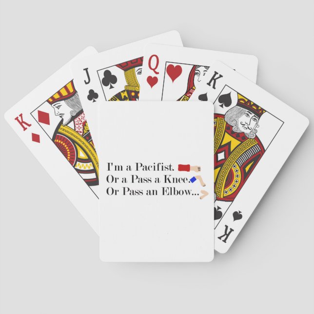 MMA Pacifist Humour Design Playing Cards (Back)