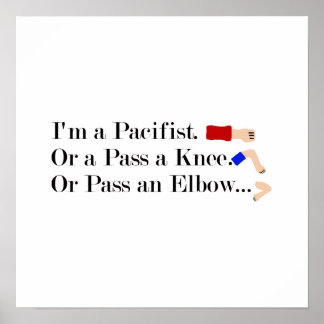 MMA Pacifist Humour Design Poster