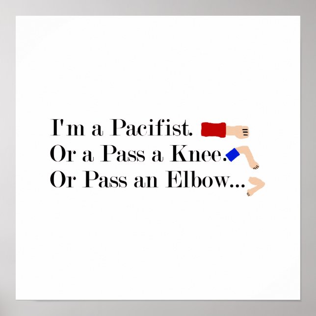 MMA Pacifist Humour Design Poster (Front)