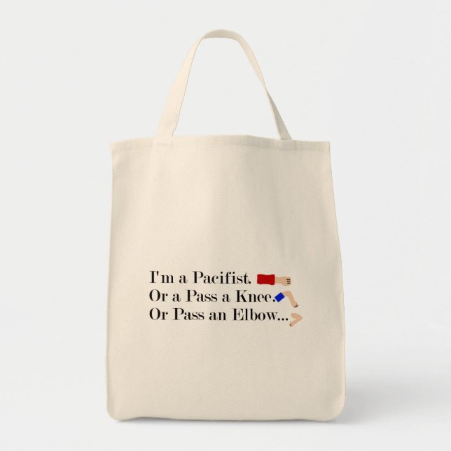 MMA Pacifist Humour Design Tote Bag (Front)