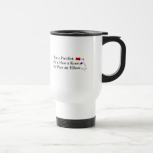 MMA Pacifist Humour Design Travel Mug