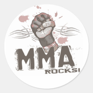 MMA Rocks Classic Round Sticker