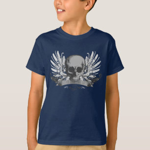MMA Skull montage boys shirt - grey