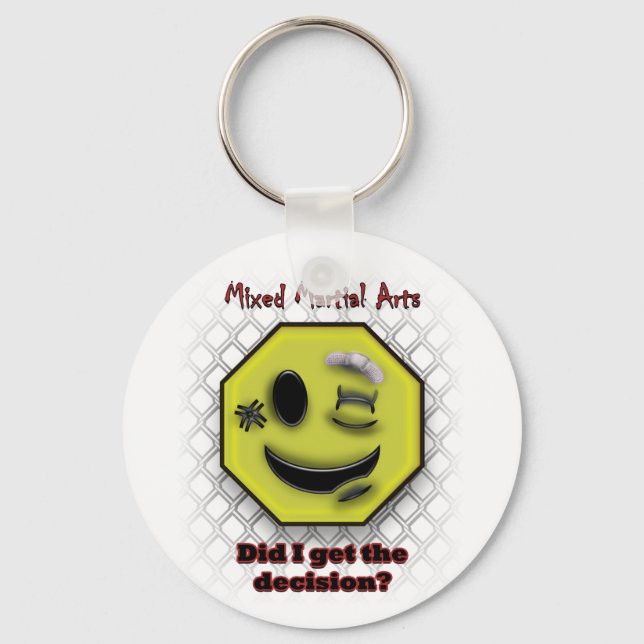 MMA Smile, Did I get the Decision? Key Ring (Front)