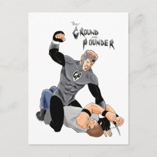 MMA Supehero " The Ground and Pounder" Postcard