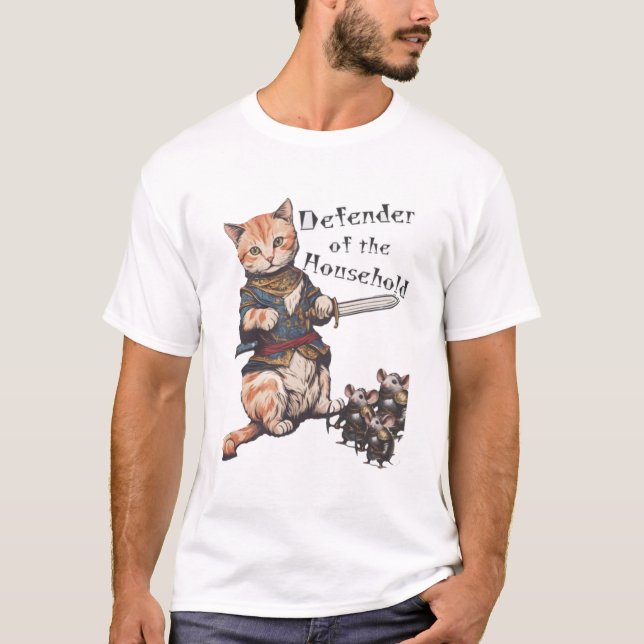 MMA | Whiskered Watchman Cat Defender T-Shirt (Front)