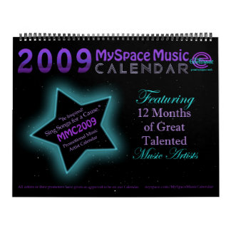 MMC 2009 MYSPACE MUSIC CALENDAR - Original Front