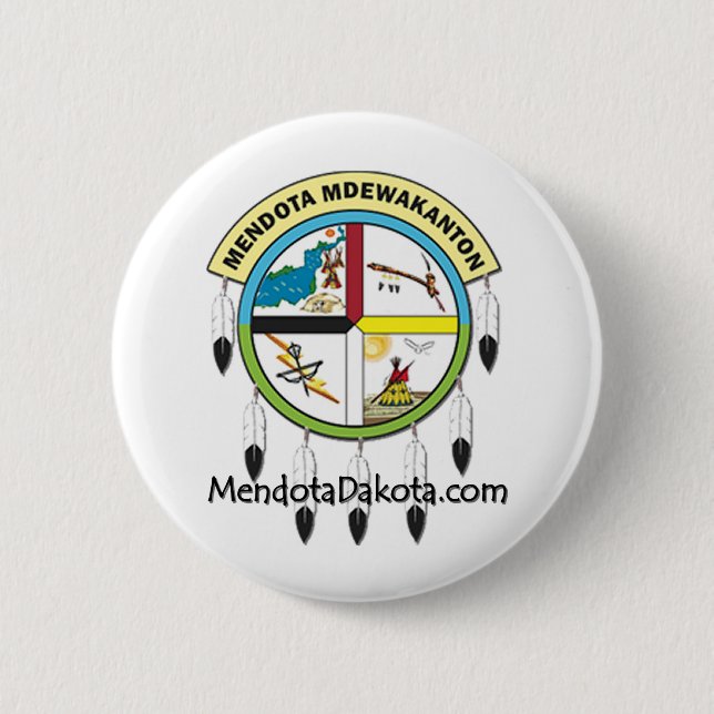 MMDC Mendota Dakota Logo and Webs 6 Cm Round Badge (Front)