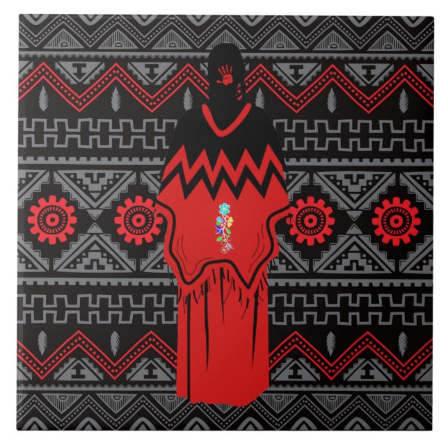 MMIW Fashion Ayasha Southwest Pattern Ceramic Tile (Front)