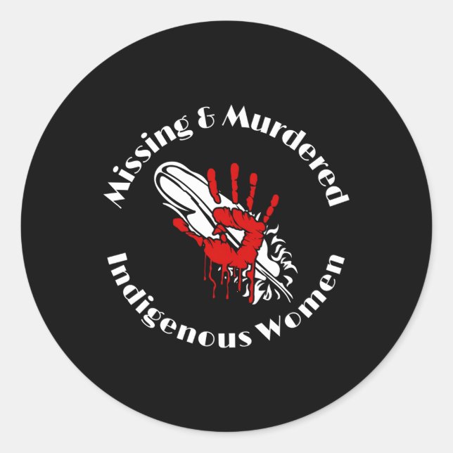 Mmiw Missing Ed Indigenous Classic Round Sticker (Front)