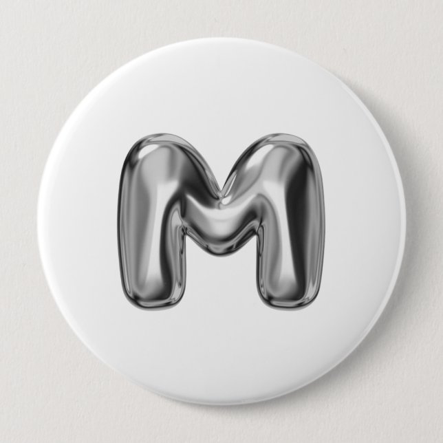 MMM ALPHABET Tapestry 10 Cm Round Badge (Front)
