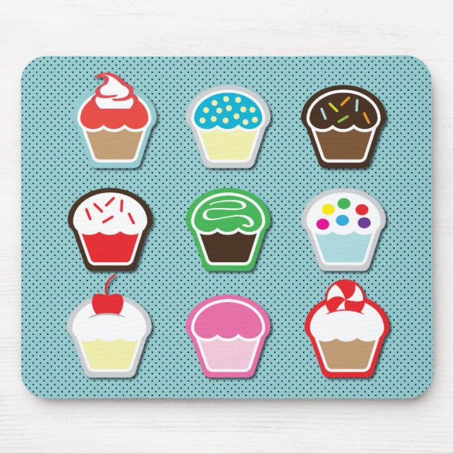 Mmm, Cupcakes! Mouse Mat (Front)
