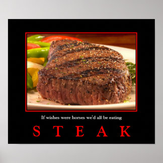 MMM...  STEAK!    sutible for portfolio and small Poster