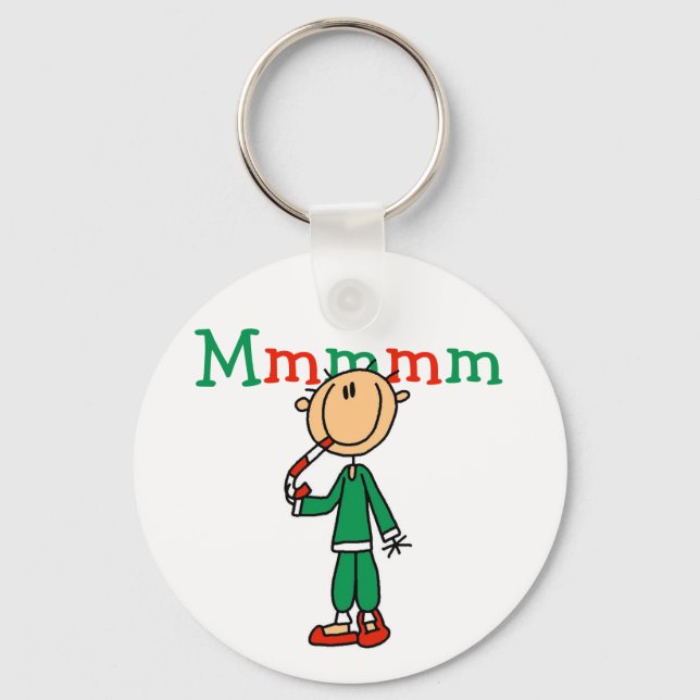 Mmmm Candy Canes Tshirts and Gifts Key Ring (Front)