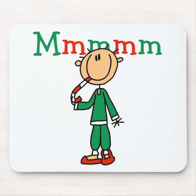 Mmmm Candy Canes Tshirts and Gifts Mouse Mat (Front)