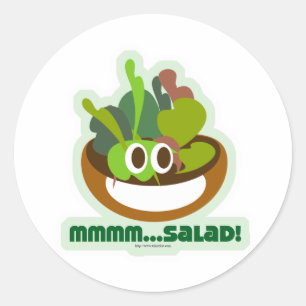 Mmmm Salad Classic Round Sticker