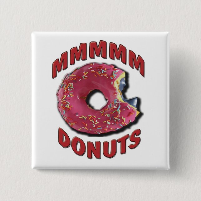 MMMMM DONUTS 15 CM SQUARE BADGE (Front)