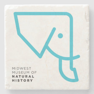 MMNH Blue Elephant Granite Coaster