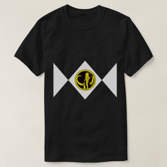 MMPR Black Ranger With Coin   T-Shirt (Design Front)