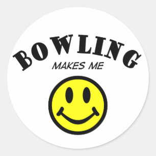 MMS: Bowling Classic Round Sticker
