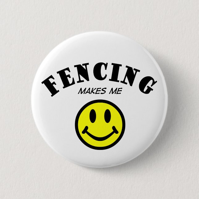 MMS: Fencing 6 Cm Round Badge (Front)