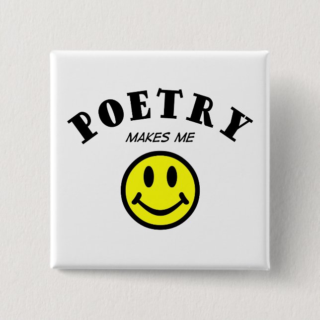 MMS:  Poetry 15 Cm Square Badge (Front)
