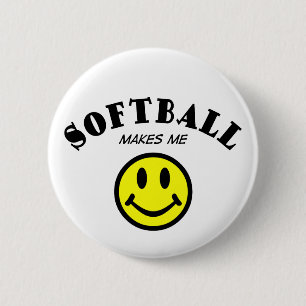 MMS: Softball 6 Cm Round Badge