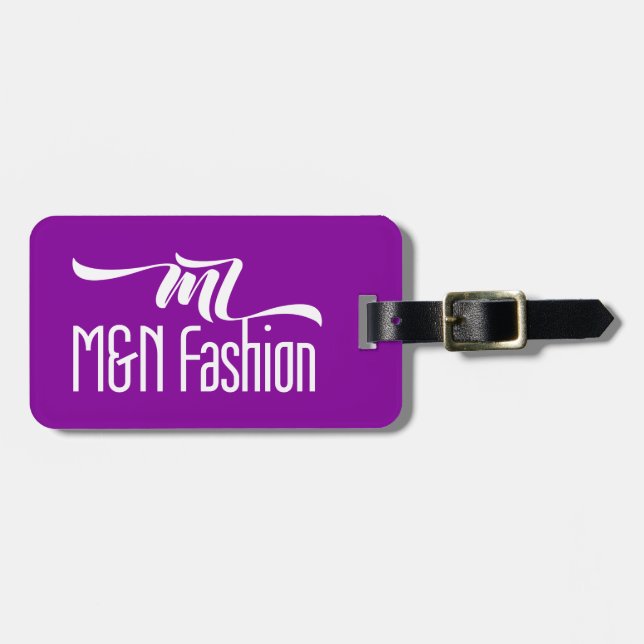 MN Fashion - Purple Luggage Tag (Front Horizontal)