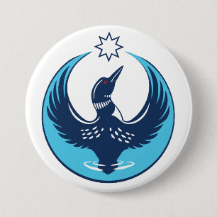 MN Loon Rising 7.5 Cm Round Badge