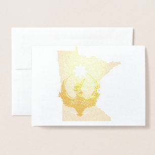 MN Loon Rising - MN State flag Foil Card
