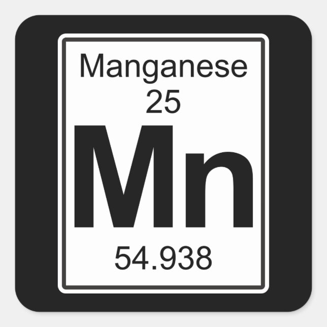 Mn - Manganese Square Sticker (Front)