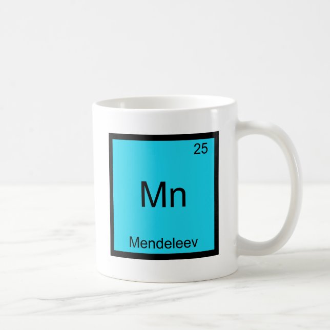 Mn - Mendeleev Funny Element Chemistry Symbol Tee Coffee Mug (Right)