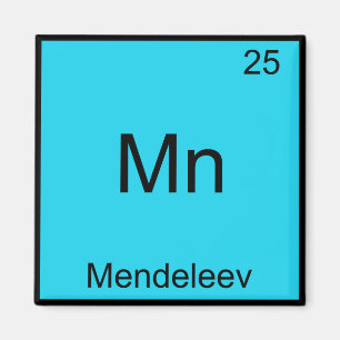 Mn - Mendeleev Funny Element Chemistry Symbol Tee Magnet