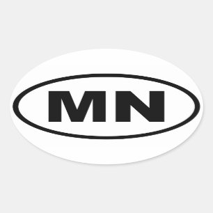 MN Minnesota Oval Sticker