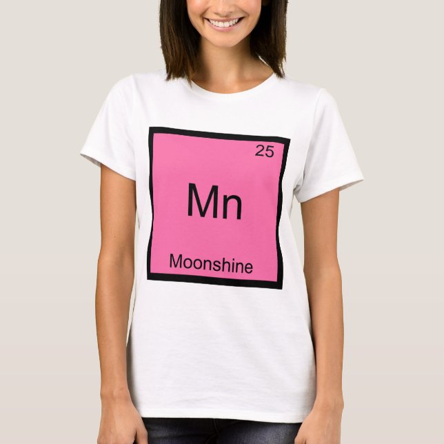 Mn - Moonshine Funny Chemistry Element Symbol Tee (Front)