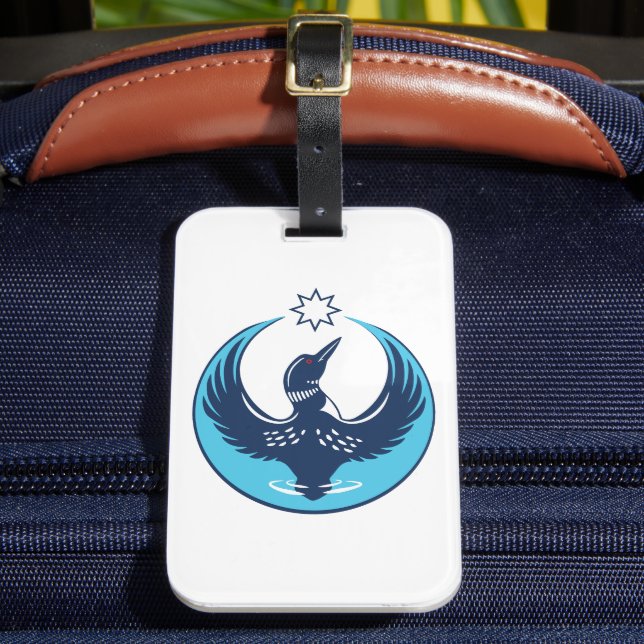 MN Rebel Loon Rising Luggage Tag (Front Insitu 2)