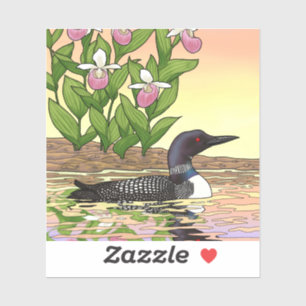 MN State Bird Flower Loon Lady Slipper