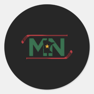 Mn The State Of Hockey Classic Round Sticker