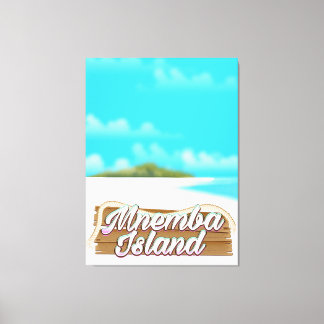 Mnemba Island travel poster Canvas Print