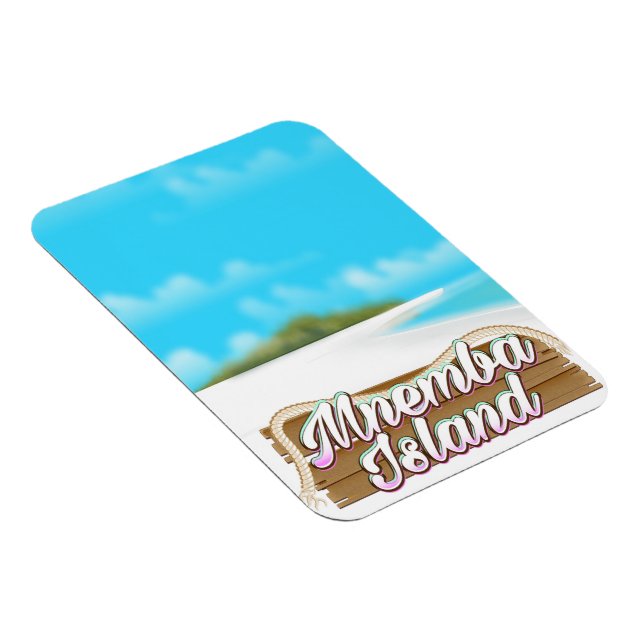 Mnemba Island travel poster Magnet (Right Side)