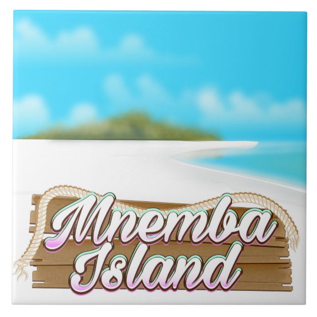 Mnemba Island travel poster Tile (Front)