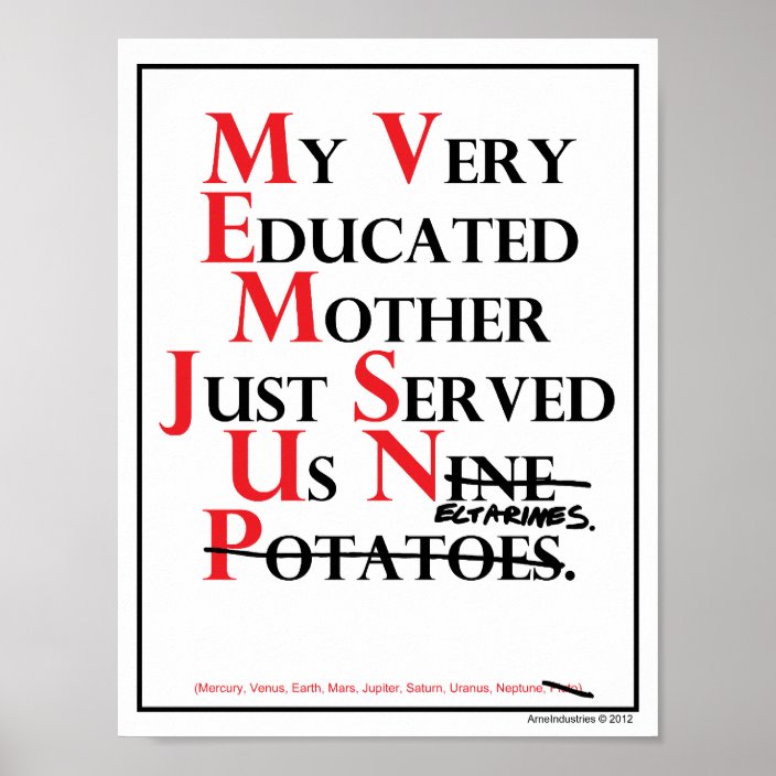 Mnemonic My Very Educated Mother Planets Poster Zazzle Co Uk   Mnemonic My Very Educated Mother Planets Poster R5a4a9b4a14ed48df94a16730e7416e47 Orn 8byvr 704 