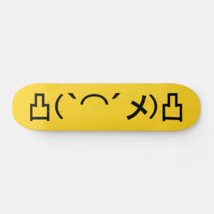 Mo' Angry Emoticon Japanese Kaomoji Skateboard