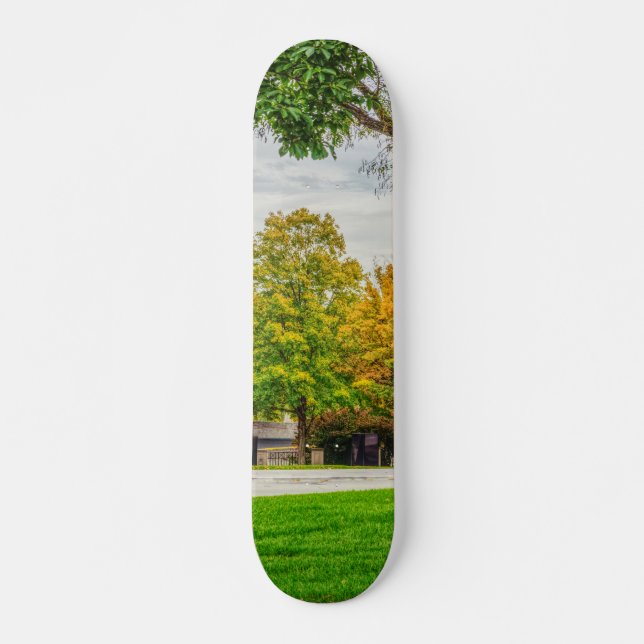 MO Capitol Autumn Grounds Skateboard (Front)