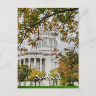 MO Capitol Autumn Thank You Postcard